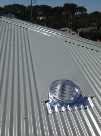 Re-flashed vent on Colorbond